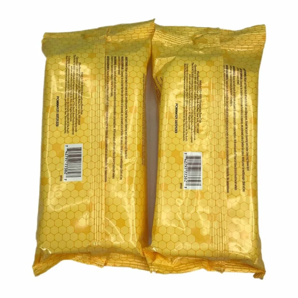 Burt's Bees Cat Dander Reducing Wipes W/Colloidal Oat Flour Set of 2